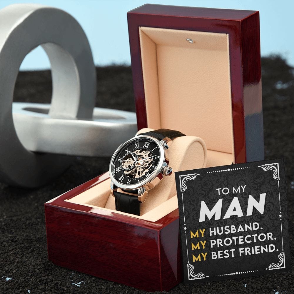 Mi Marido-Mi Protector-Reloj Calado