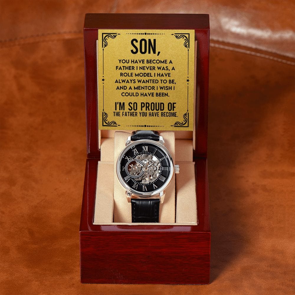 Para mi hijo-Te has convertido en padre-Reloj calado