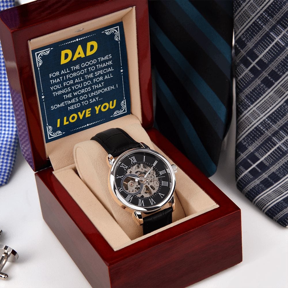 Dad I Love You Openwork Watch