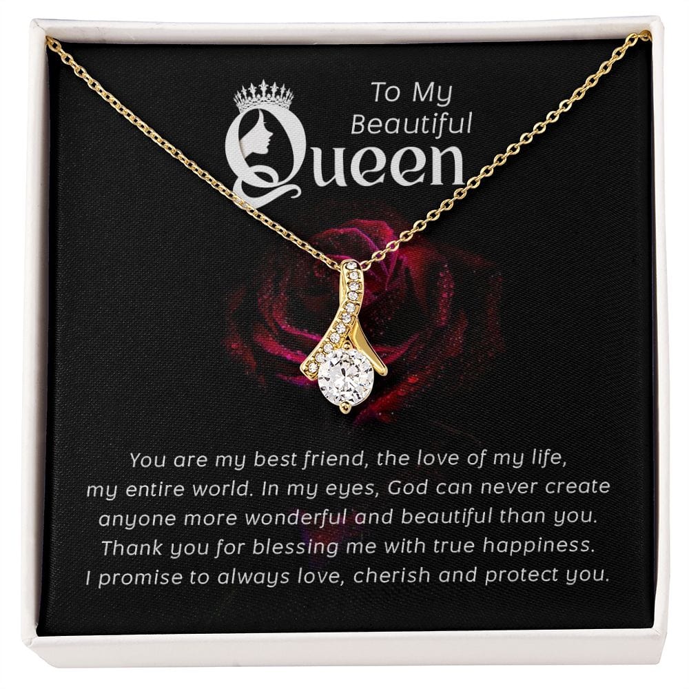 Para mi hermosa reina, eres mi mejor amiga: collar de belleza seductora