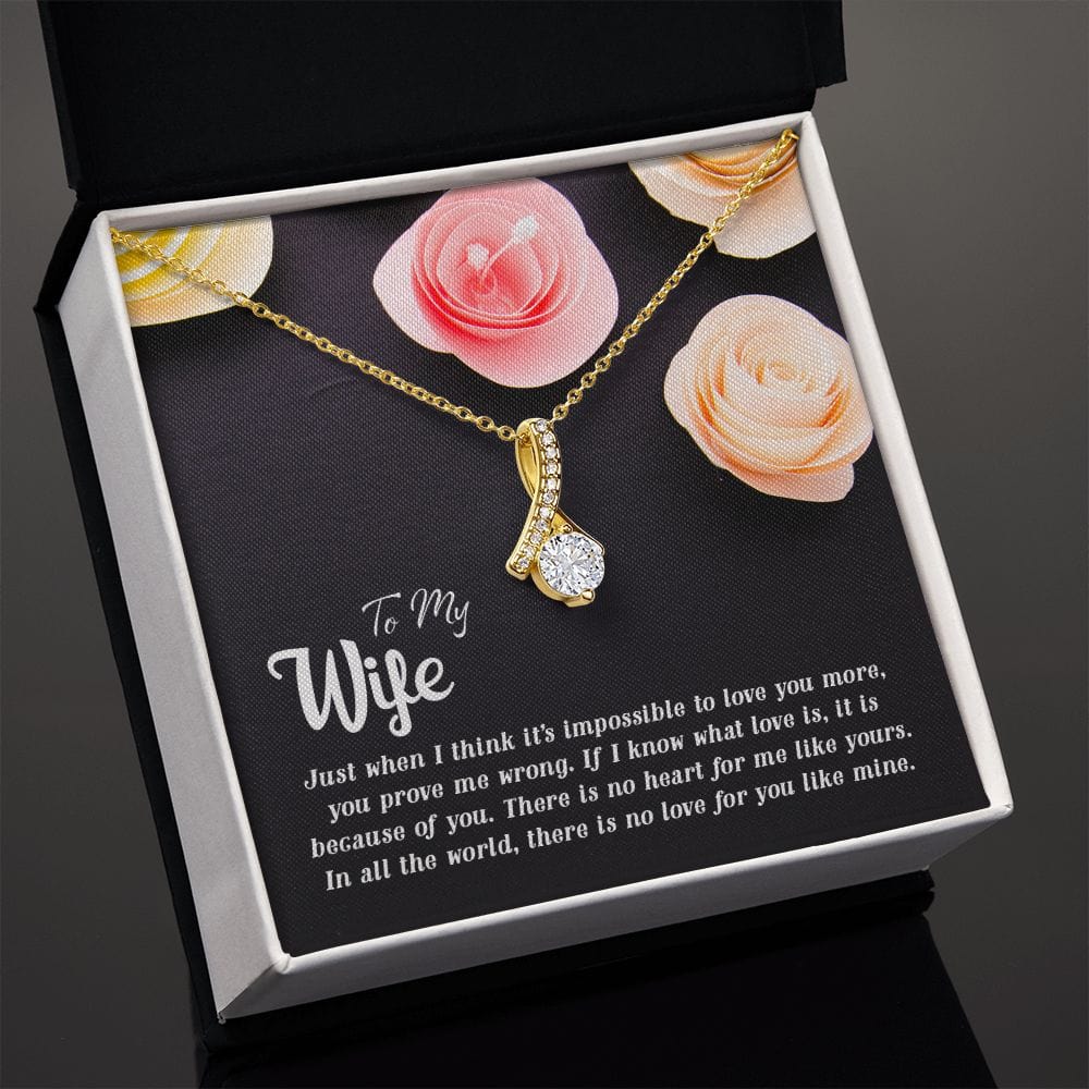 Para mi esposa, justo cuando pienso, collar de belleza seductora