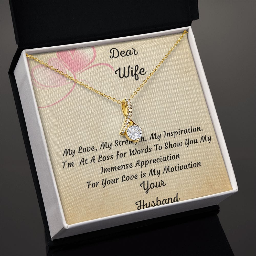 Querida esposa, mi amor, mi fuerza: collar de belleza seductora