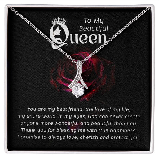 Para mi hermosa reina, eres mi mejor amiga: collar de belleza seductora