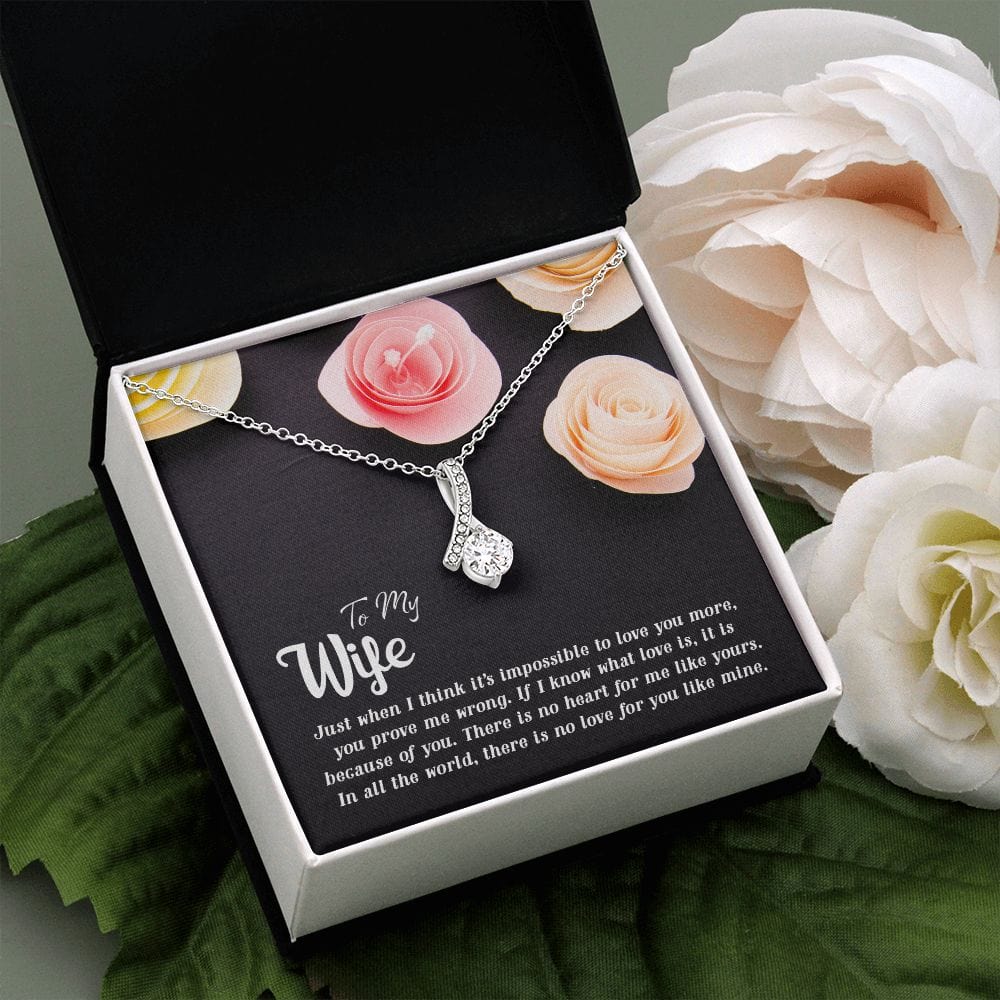 Para mi esposa, justo cuando pienso, collar de belleza seductora