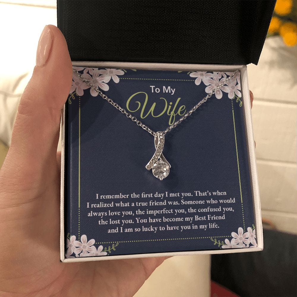 Para mi esposa, recuerdo el primer día que te conocí: collar de belleza seductora