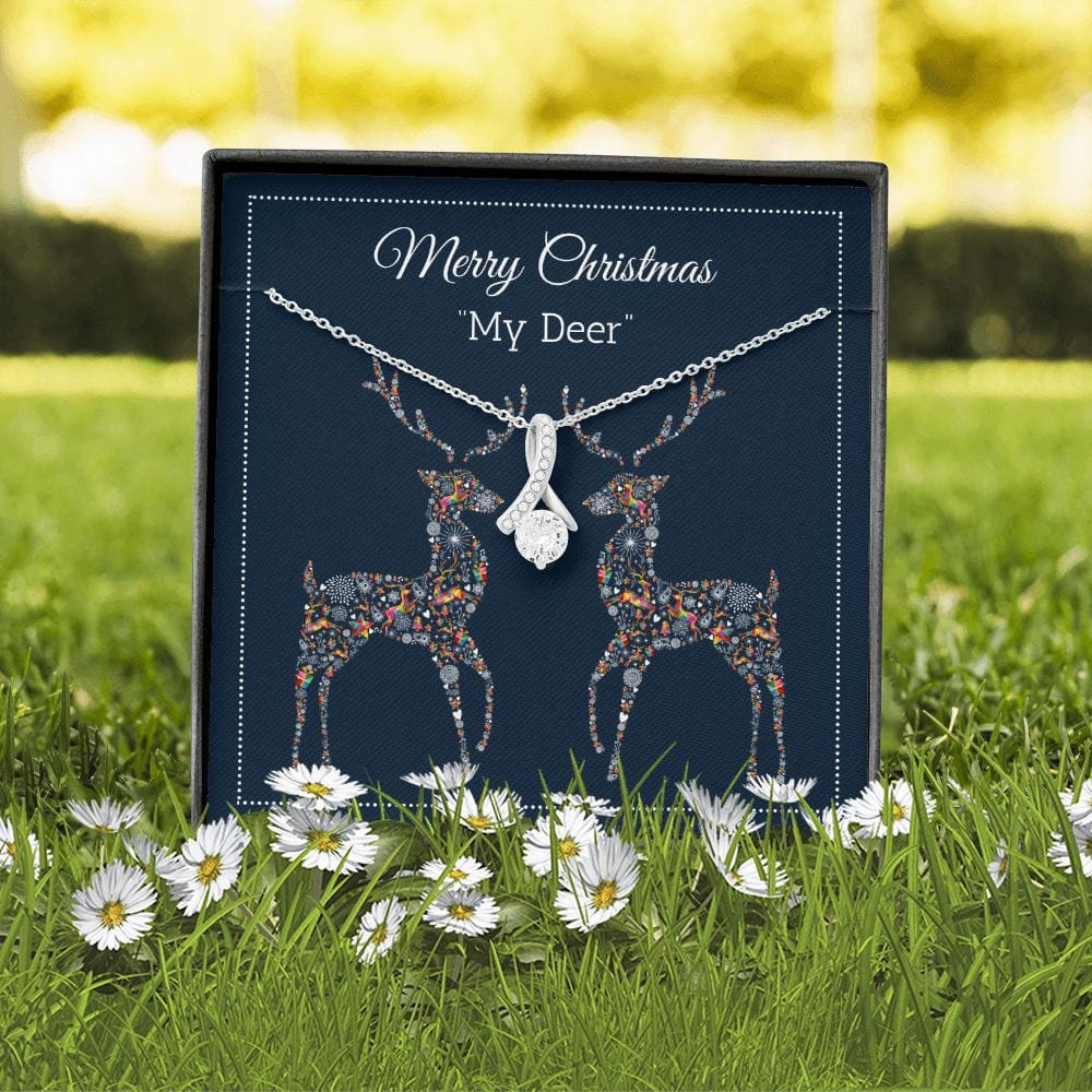 Feliz Navidad Mi Ciervo - Collar de Belleza Atractiva