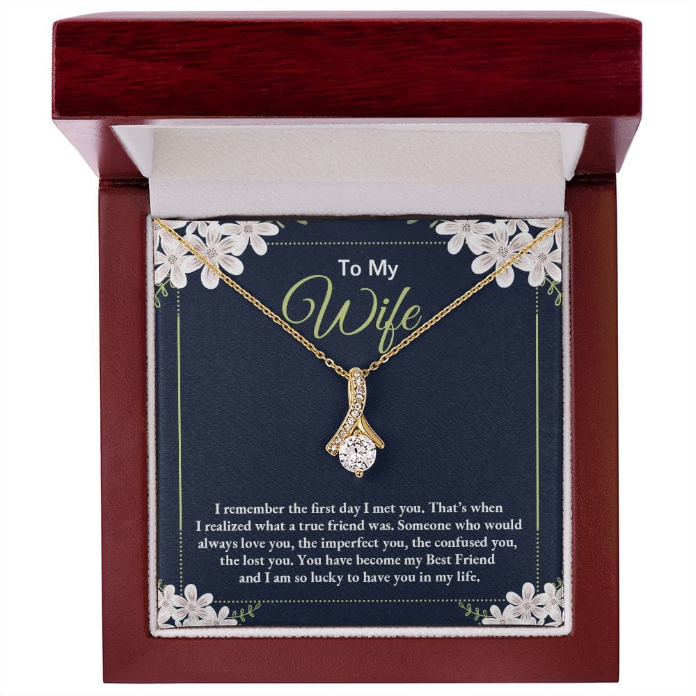 Para mi esposa, recuerdo el primer día que te conocí: collar de belleza seductora