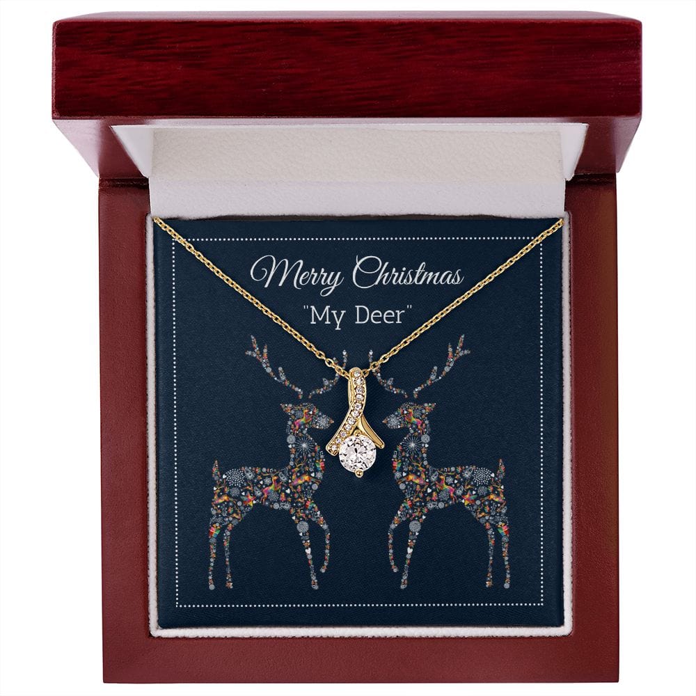 Feliz Navidad Mi Ciervo - Collar de Belleza Atractiva