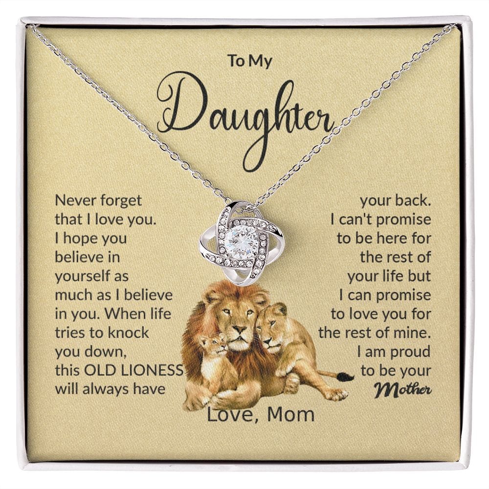 Nudo de amor: esta vieja leona siempre te respaldará