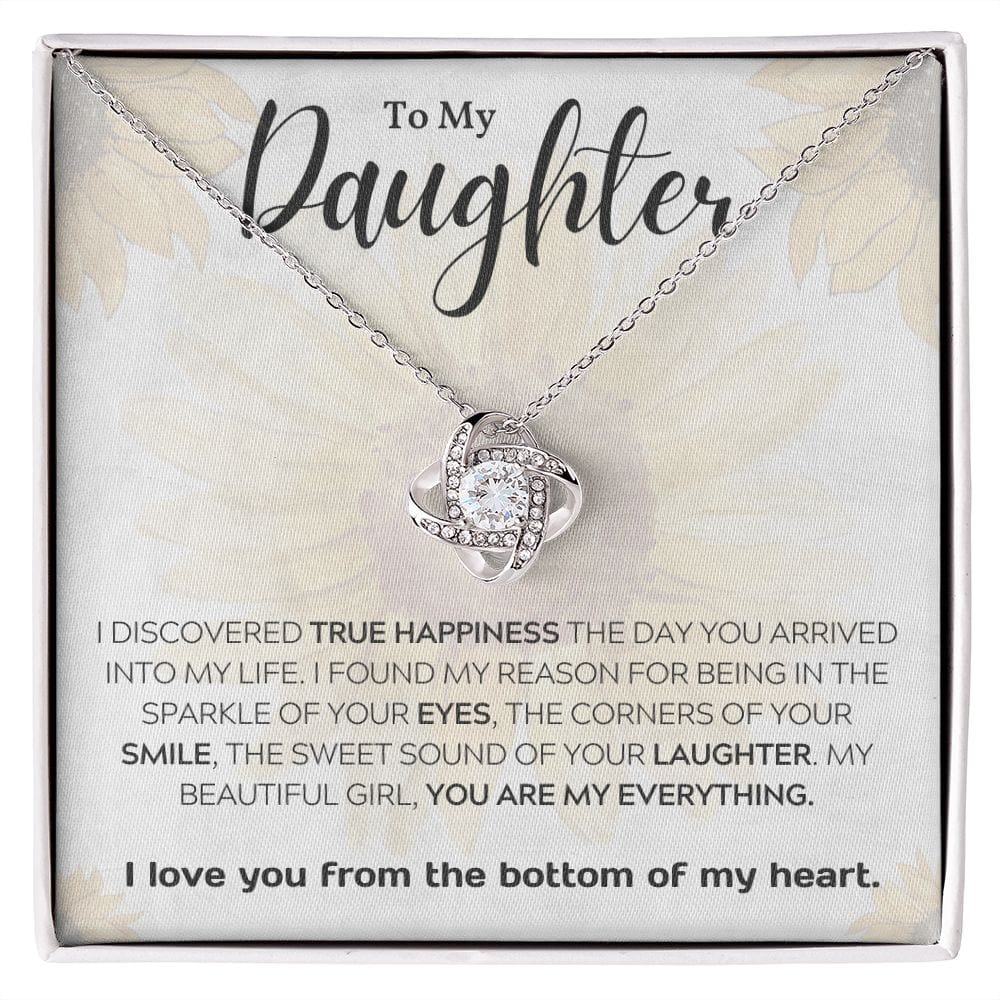 Mi hija- Verdadera felicidad- Collar de nudo de amor