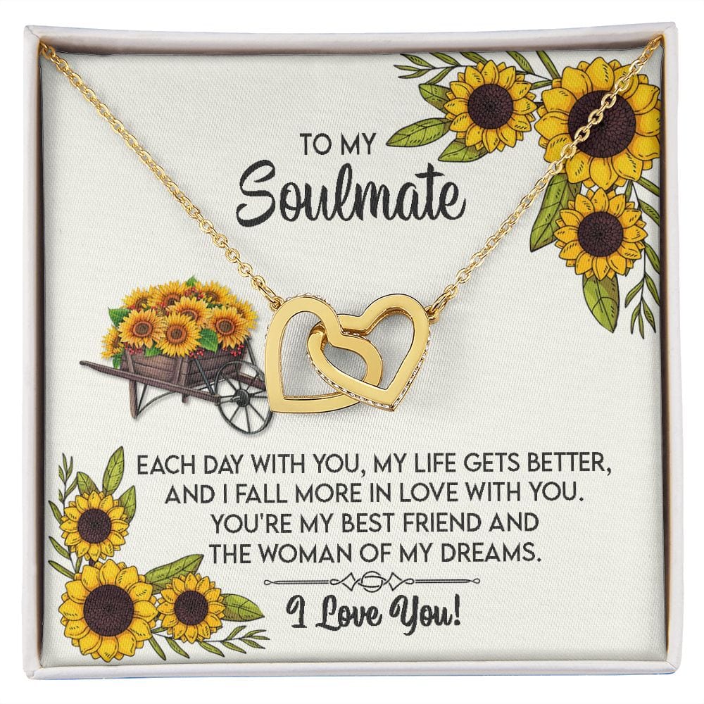 A mi alma gemela: cada día contigo, mi vida mejora.