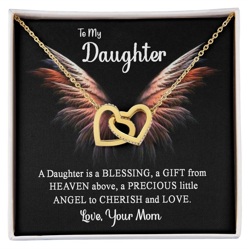 Una hija es una bendición. Collar Corazones Entrelazados