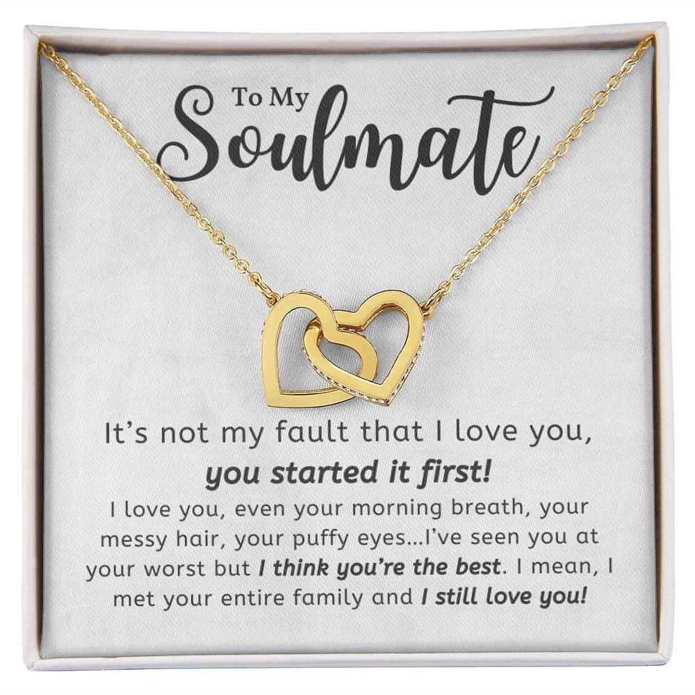 Soulmate- I Still Love You-  Interlocking Hearts Necklace