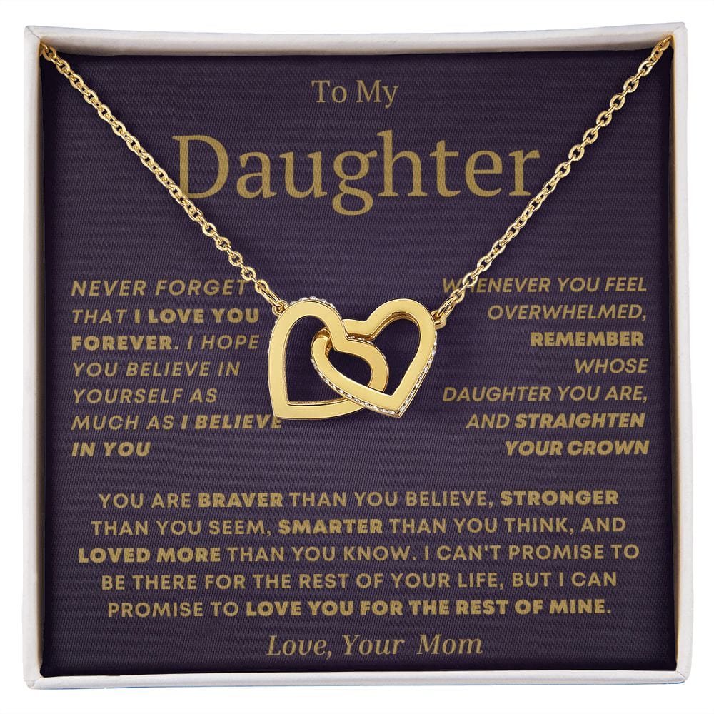 Collar Hija Corazones Entrelazados-Mamá