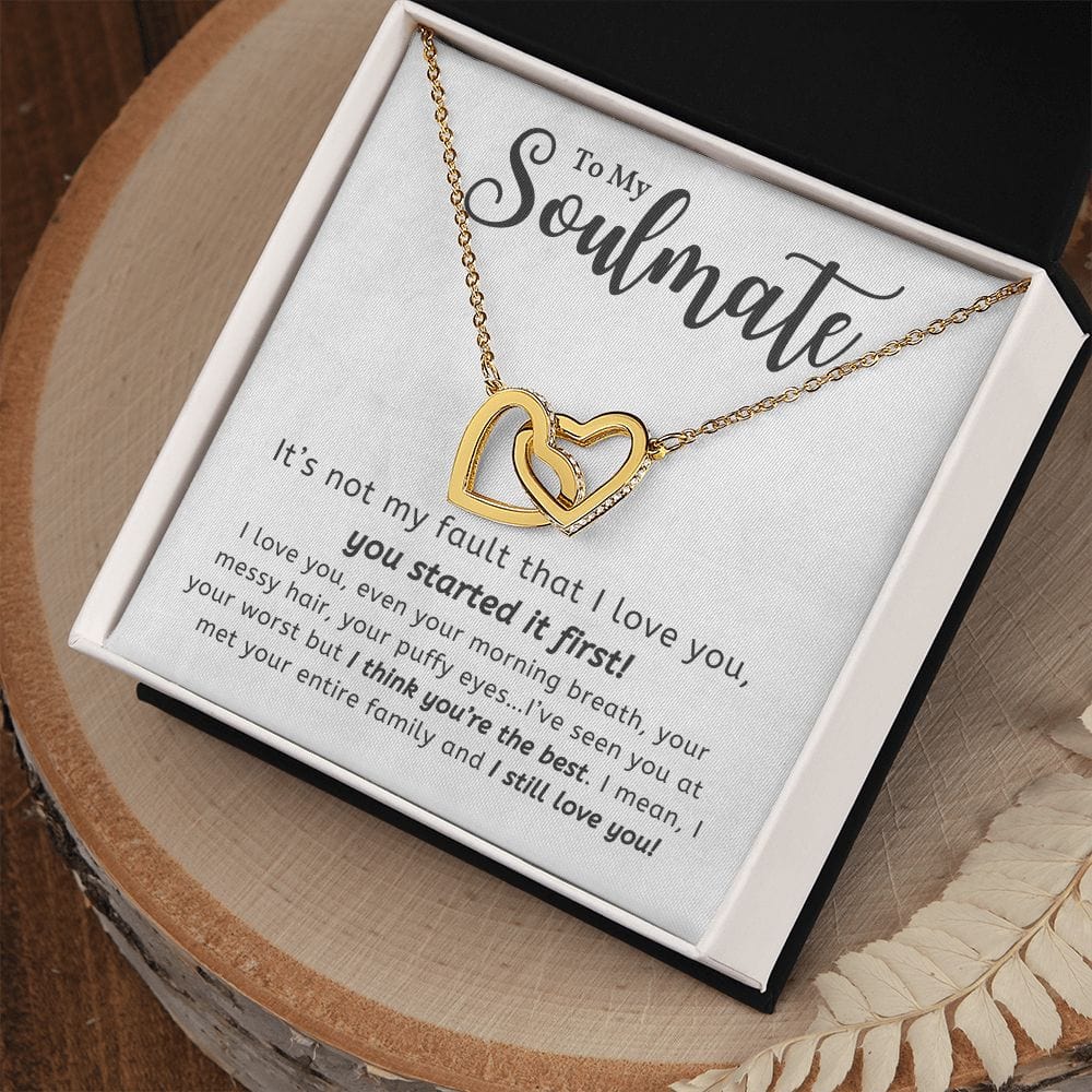 Soulmate- I Still Love You-  Interlocking Hearts Necklace