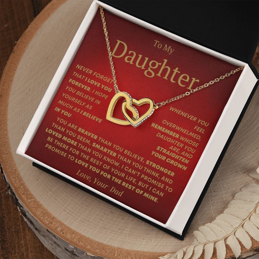 Corazones entrelazados Hija Amor para siempre Papá rojo