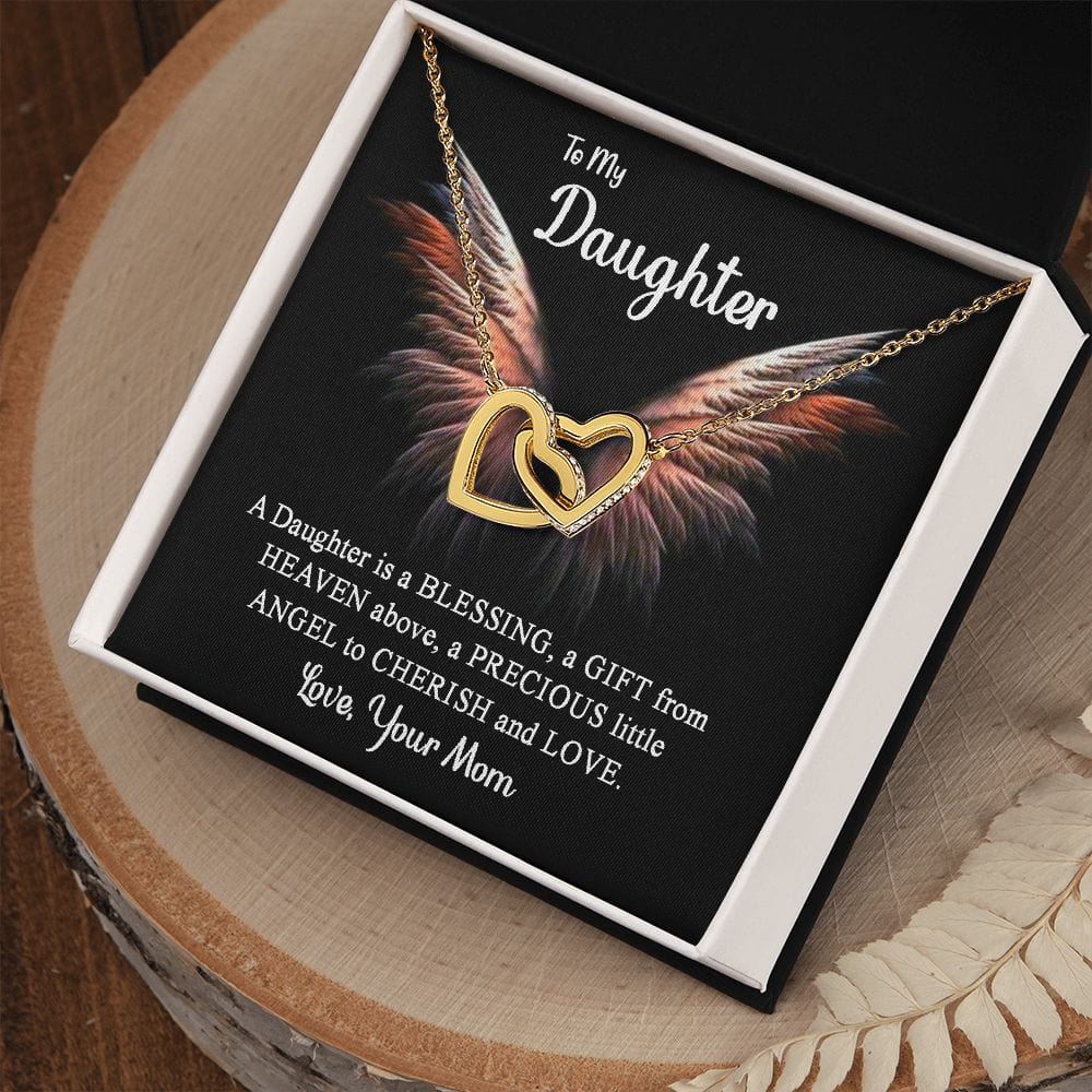 Una hija es una bendición. Collar Corazones Entrelazados