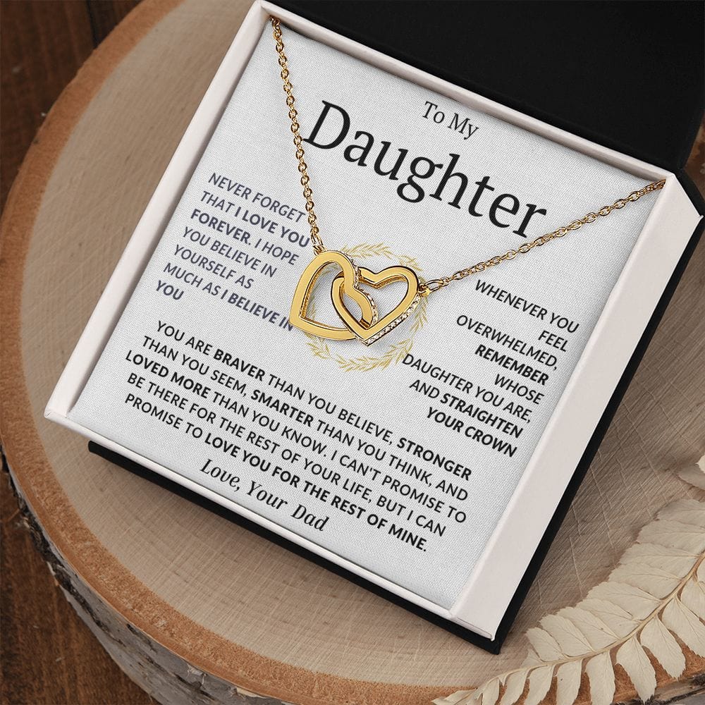 Interlocking Hearts- Daughter-Forever-Dad