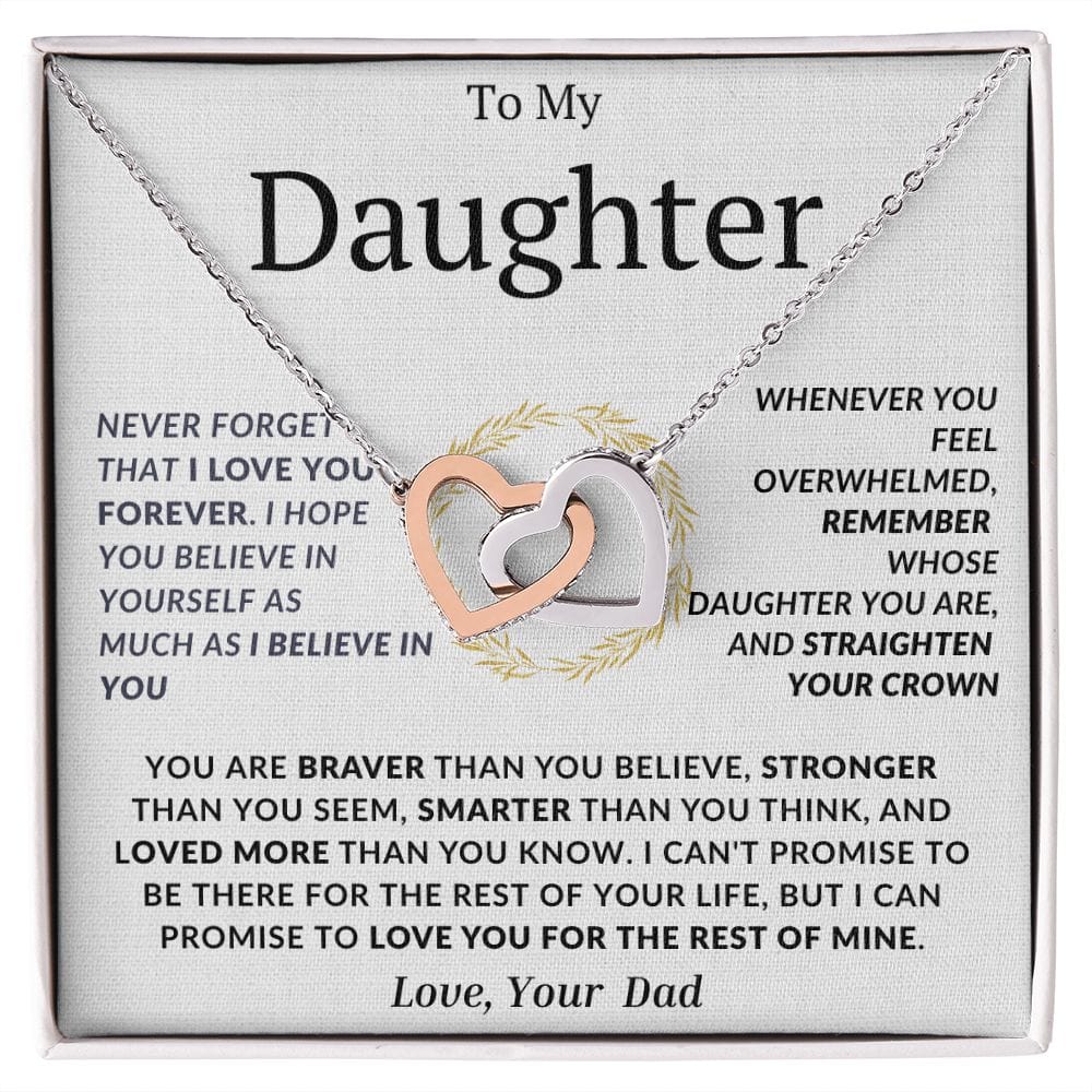 Interlocking Hearts- Daughter-Forever-Dad
