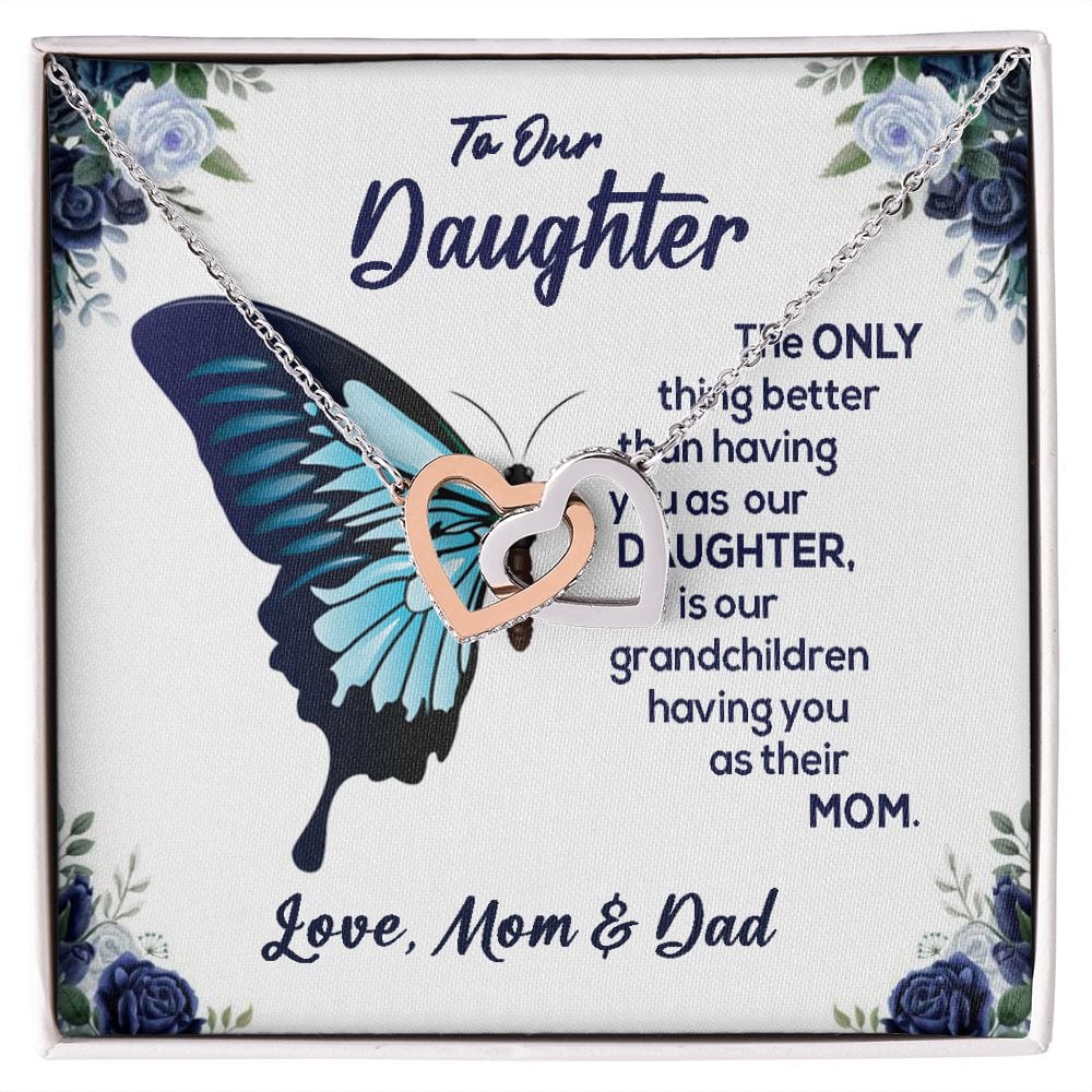 A nuestra hija, de mamá y papá.