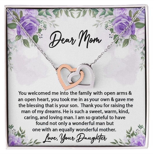 Dear Mom, Your Welcomed Me Into The Family Necklace