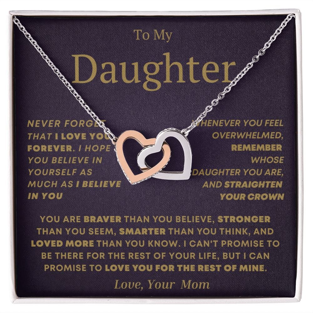 Collar Hija Corazones Entrelazados-Mamá