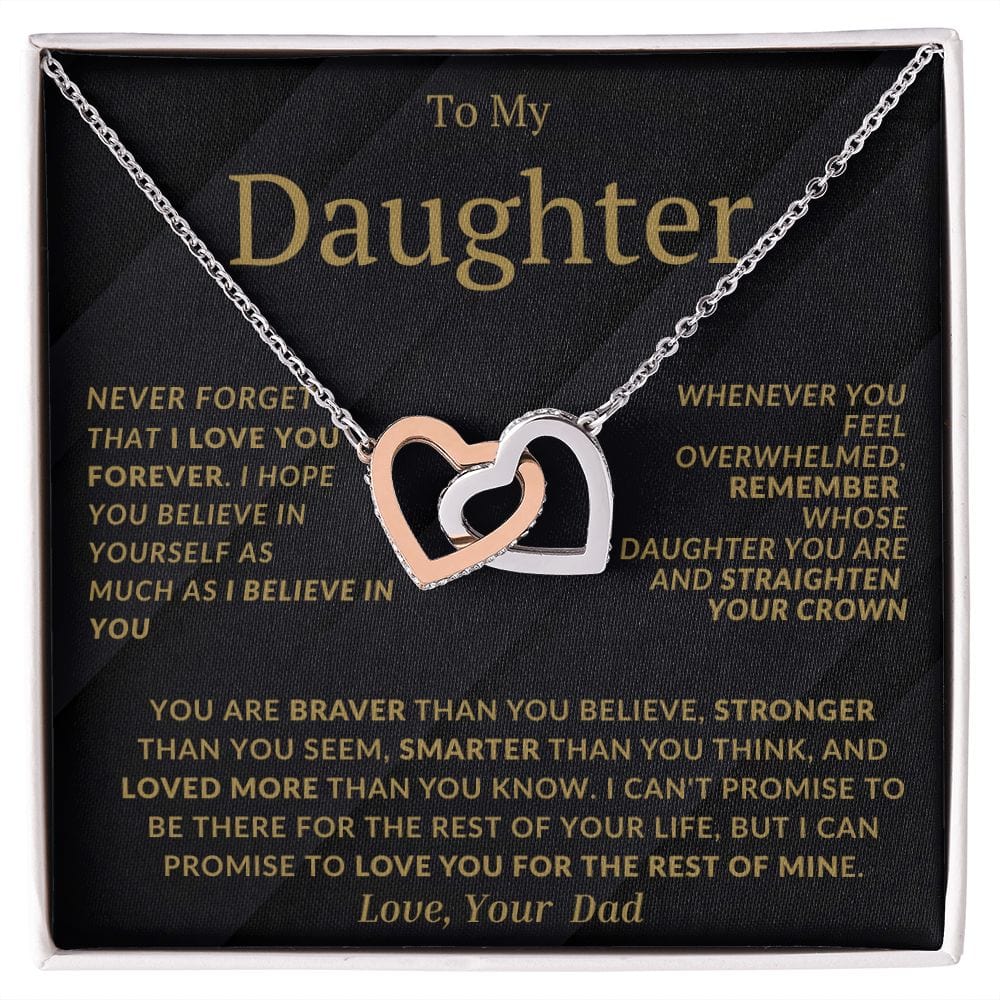 Corazones entrelazados de papá oscuro