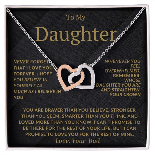 Corazones entrelazados de papá oscuro