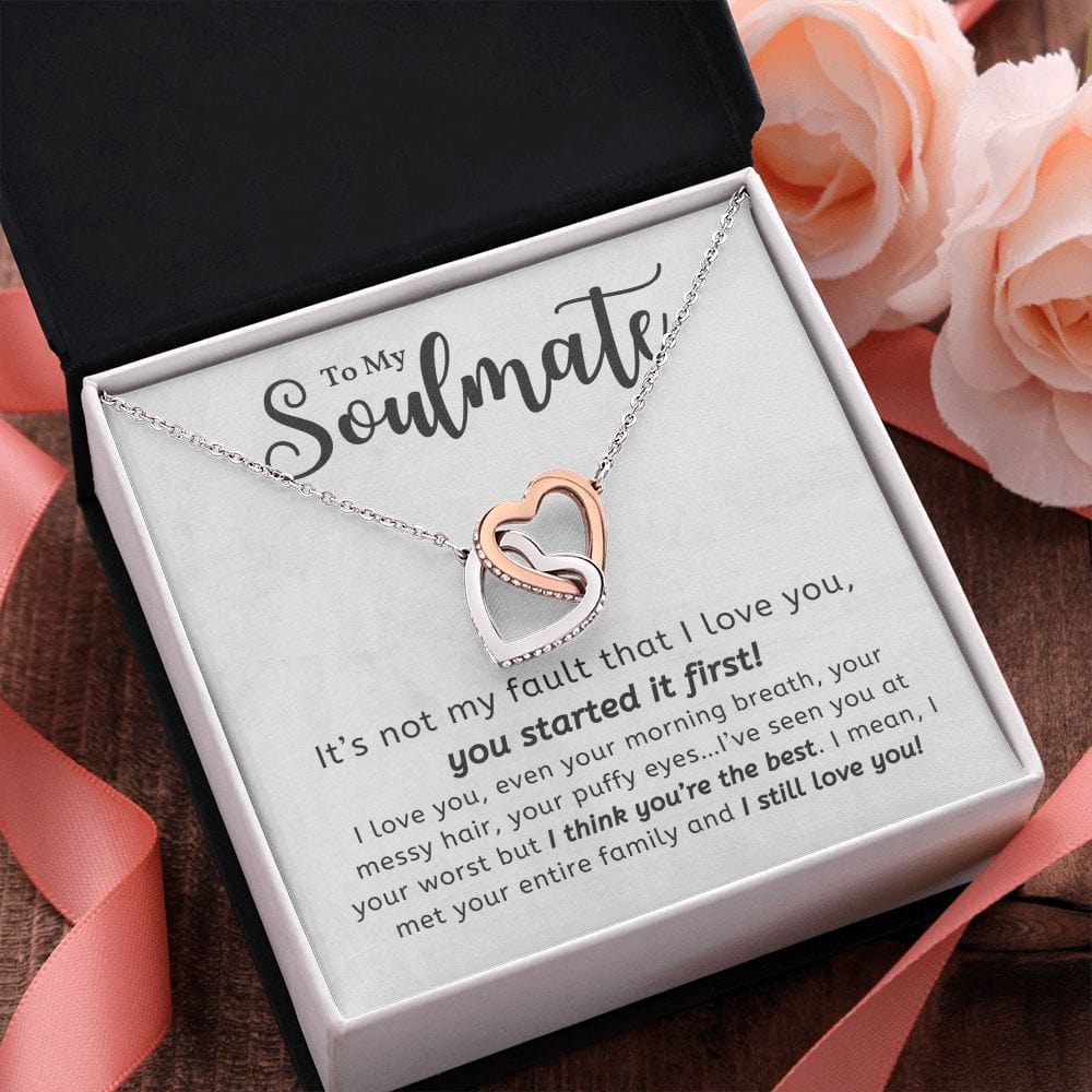 Soulmate- I Still Love You-  Interlocking Hearts Necklace