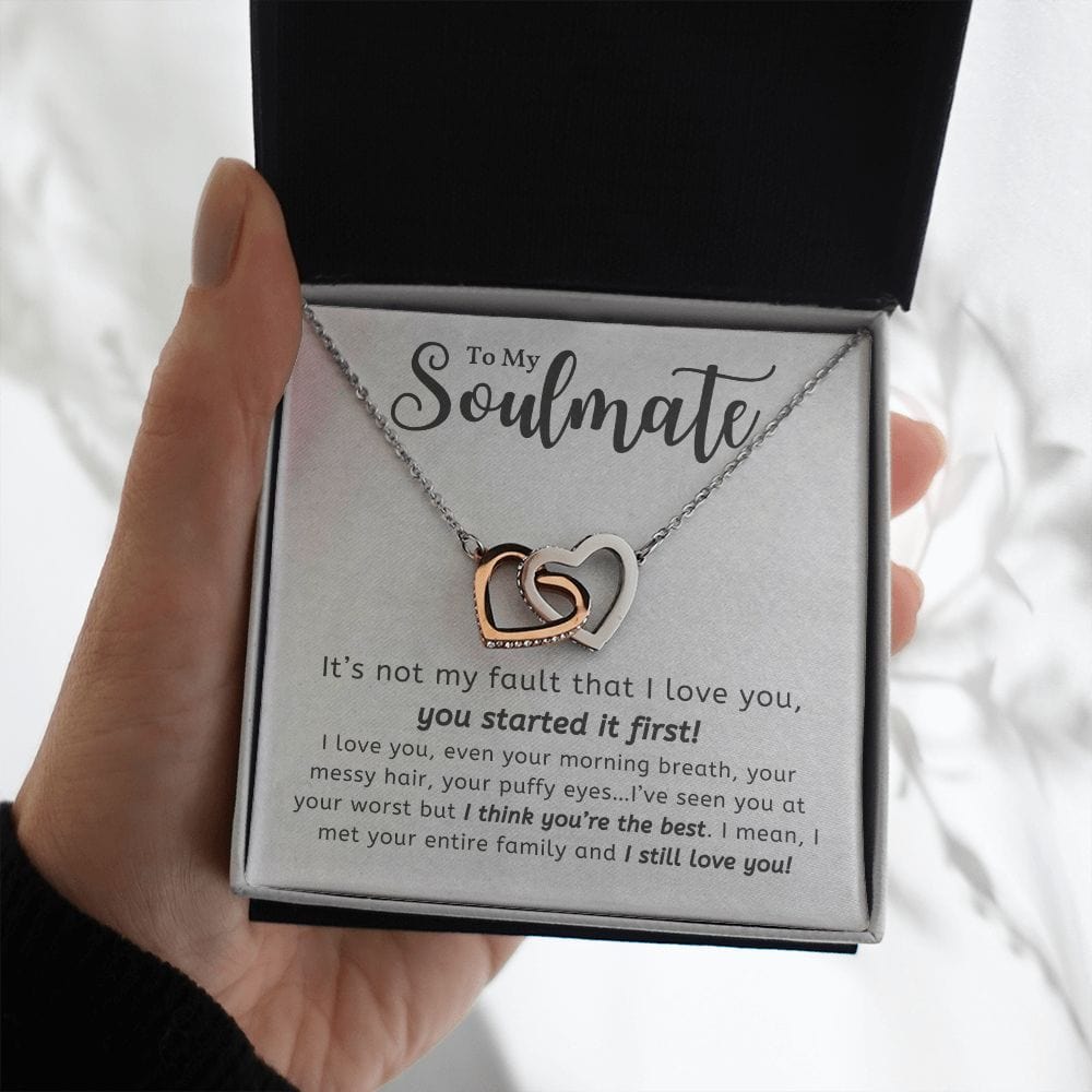 Soulmate- I Still Love You-  Interlocking Hearts Necklace