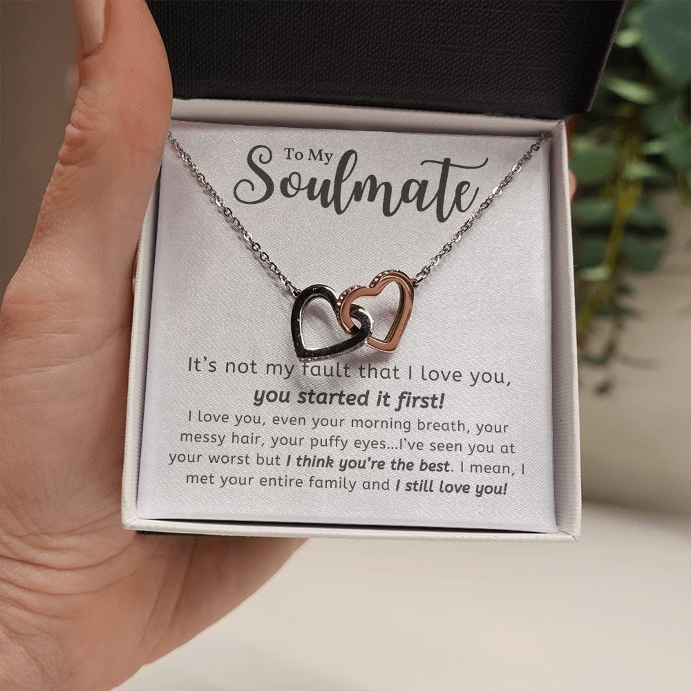 Soulmate- I Still Love You-  Interlocking Hearts Necklace