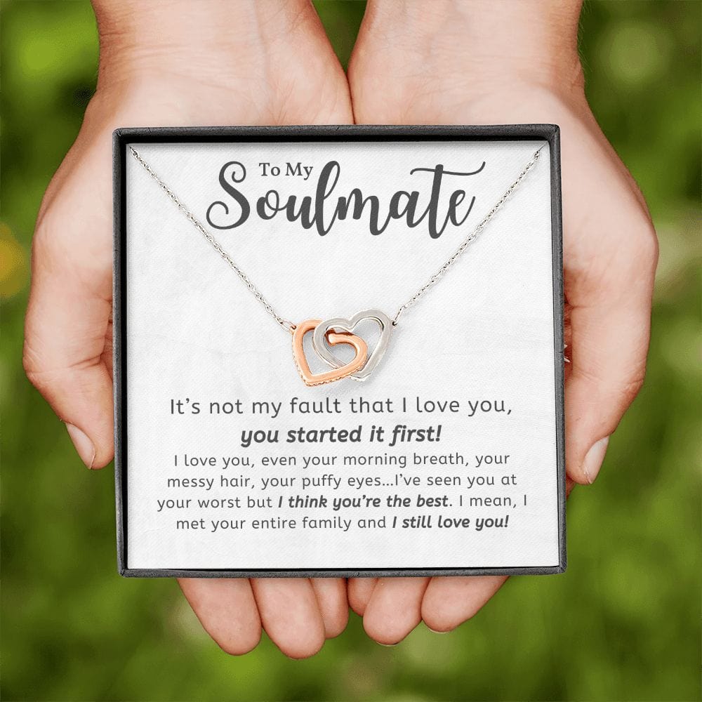 Soulmate- I Still Love You-  Interlocking Hearts Necklace