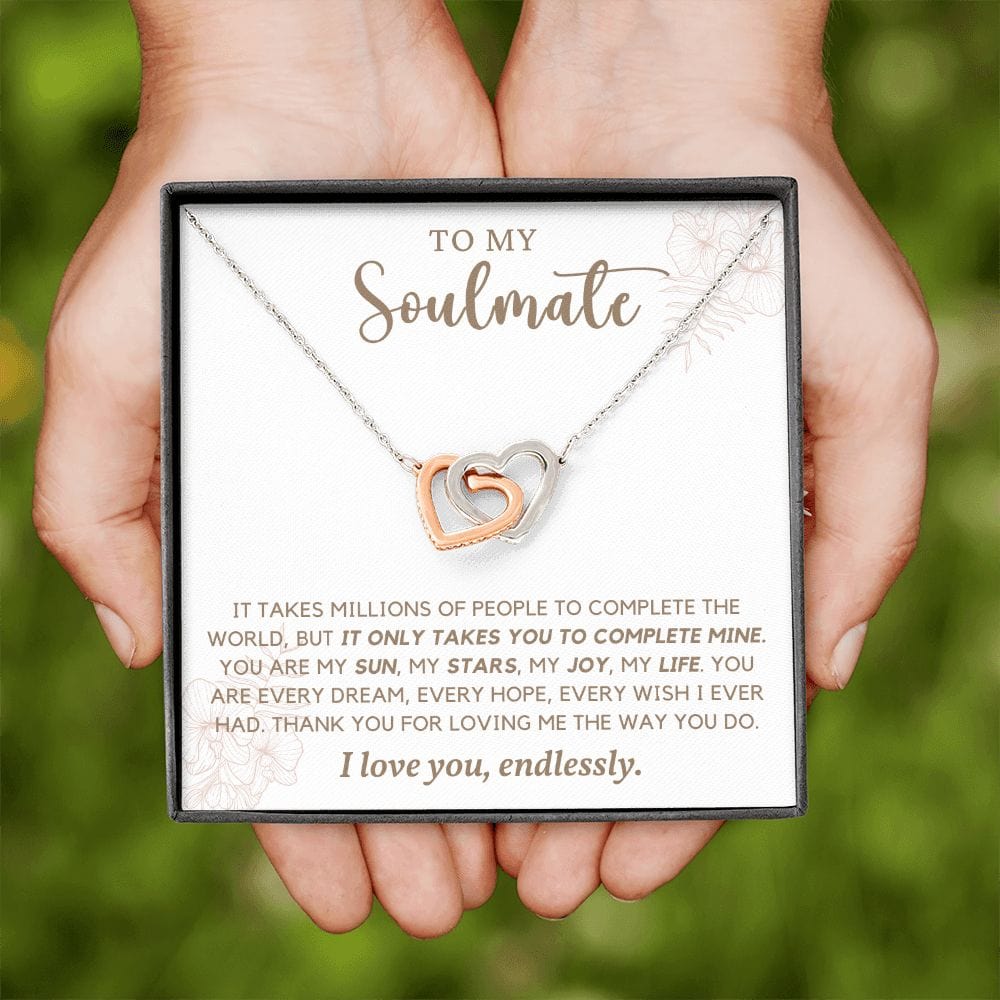 Alma gemela- Sólo te lleva a ti- Collar de corazones entrelazados