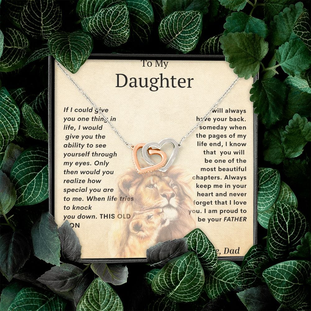 Corazones entrelazados para mi hija, papá