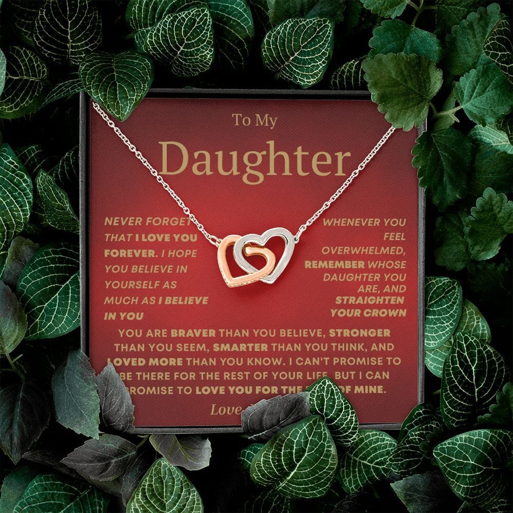 Corazones entrelazados Hija Amor para siempre Papá rojo