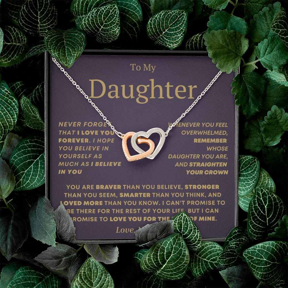 Collar Hija Corazones Entrelazados-Mamá