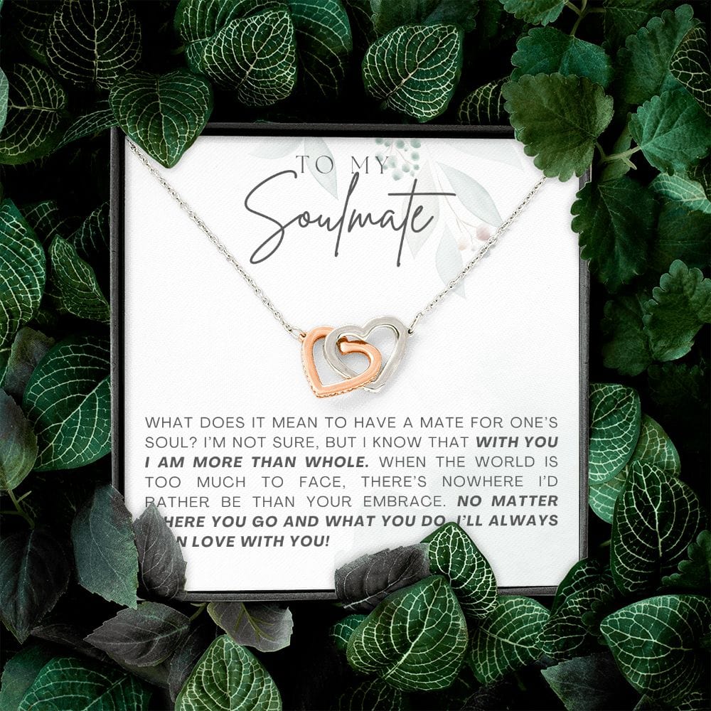 Alma gemela- Contigo soy más que un collar de corazones entrelazados