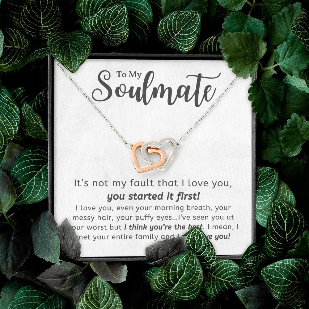 Soulmate- I Still Love You-  Interlocking Hearts Necklace