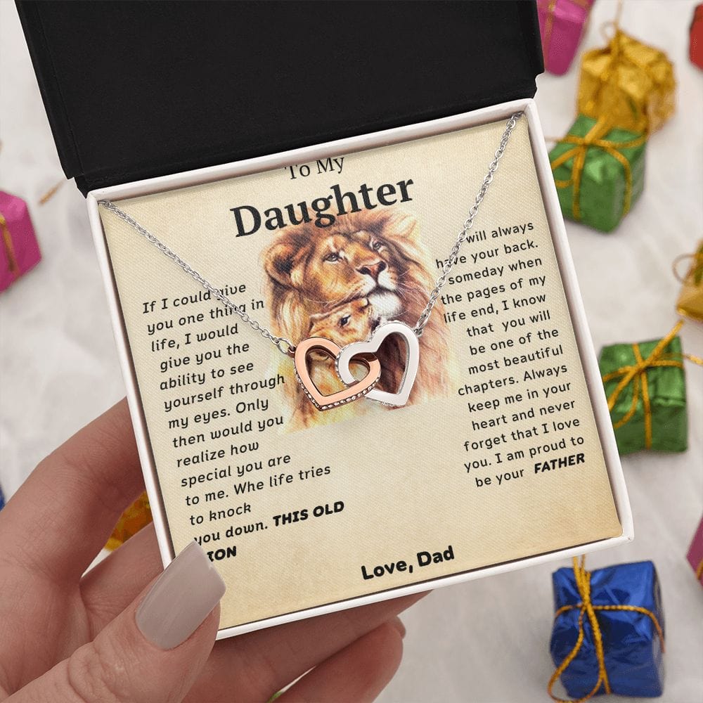 Te amo para siempre de parte de papá: corazones entrelazados