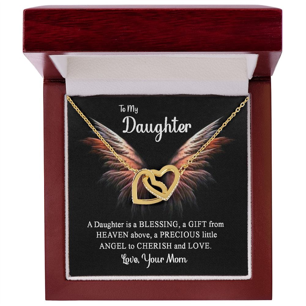 Una hija es una bendición. Collar Corazones Entrelazados