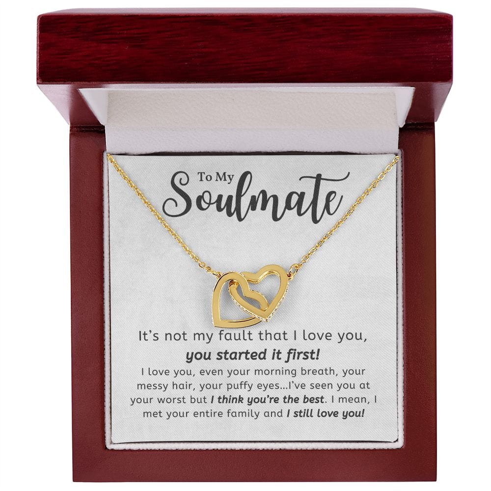 Soulmate- I Still Love You-  Interlocking Hearts Necklace