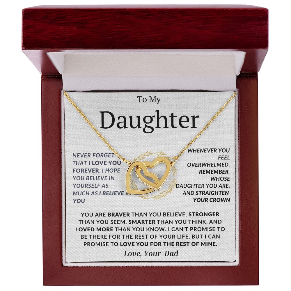 Interlocking Hearts- Daughter-Forever-Dad
