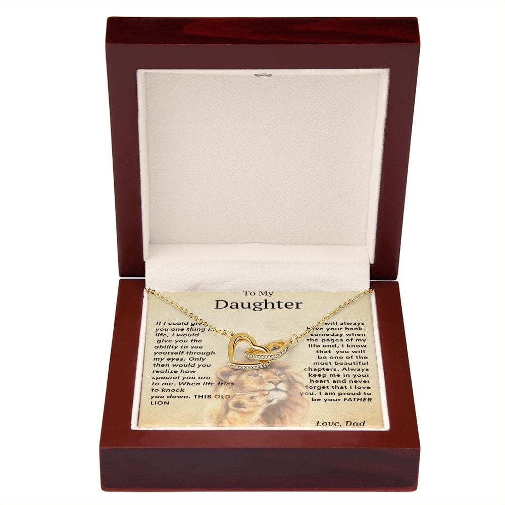 Corazones entrelazados para mi hija, papá