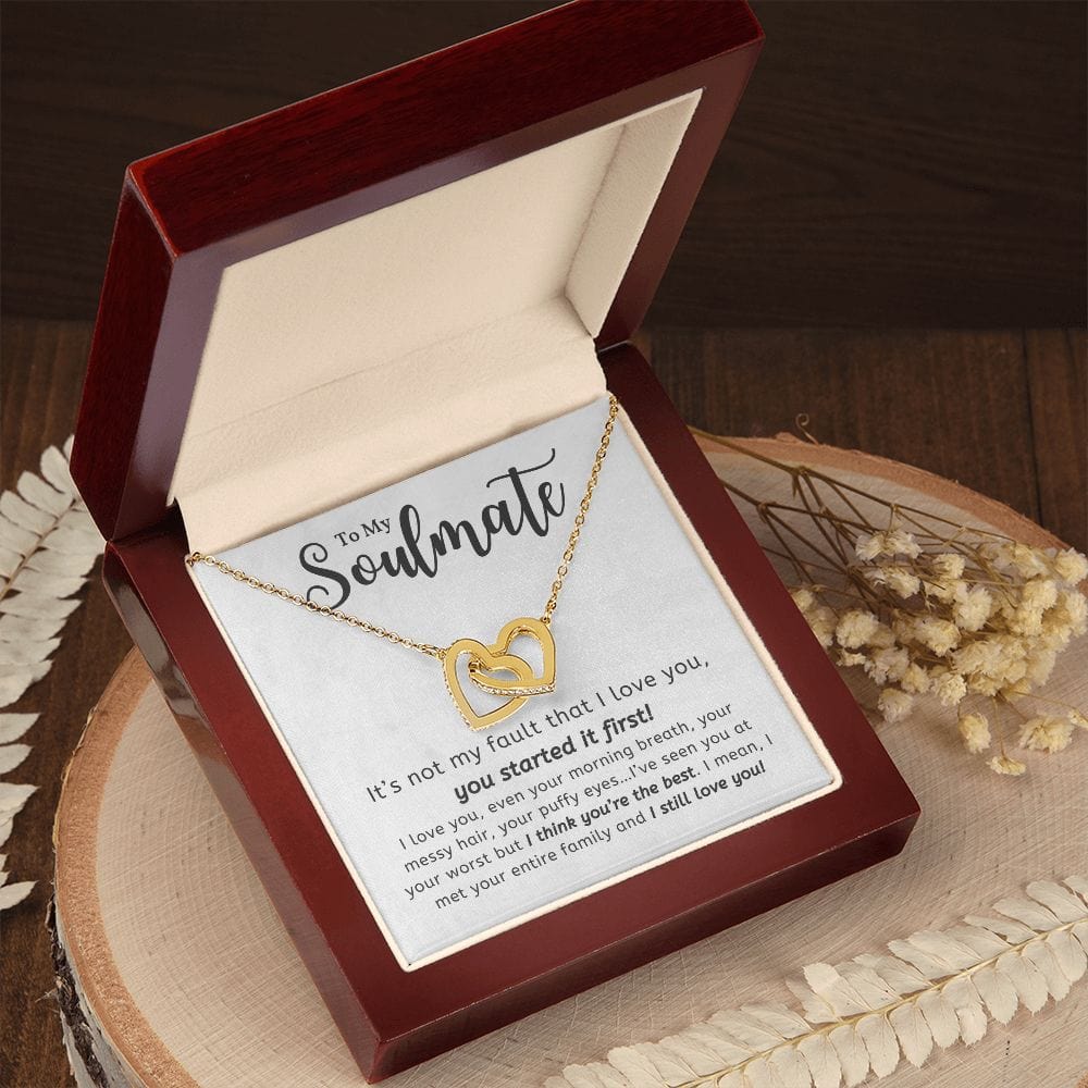 Soulmate- I Still Love You-  Interlocking Hearts Necklace
