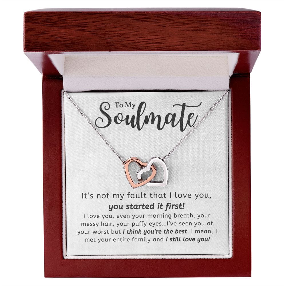 Soulmate- I Still Love You-  Interlocking Hearts Necklace
