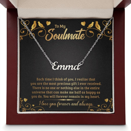 Collar con nombre personalizado-Alma gemela cada vez-
