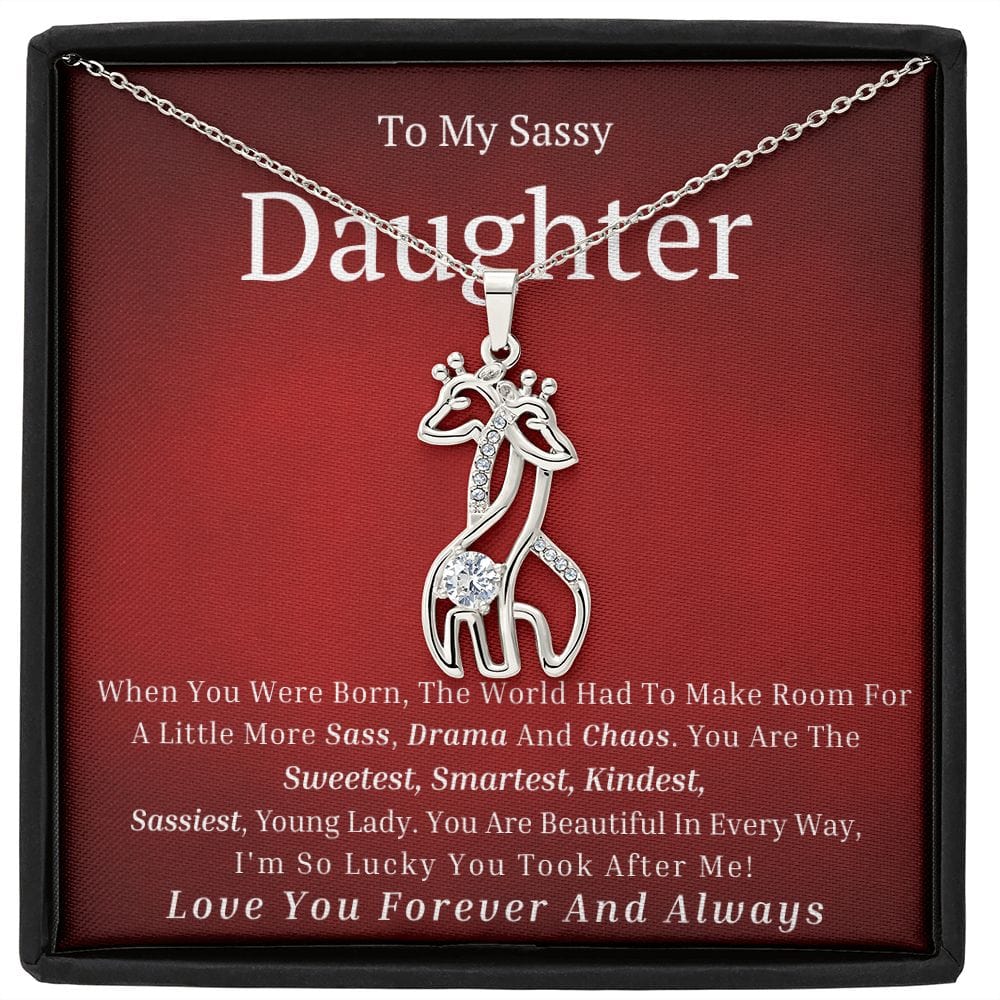 Collar de jirafa para hija, te amo para siempre