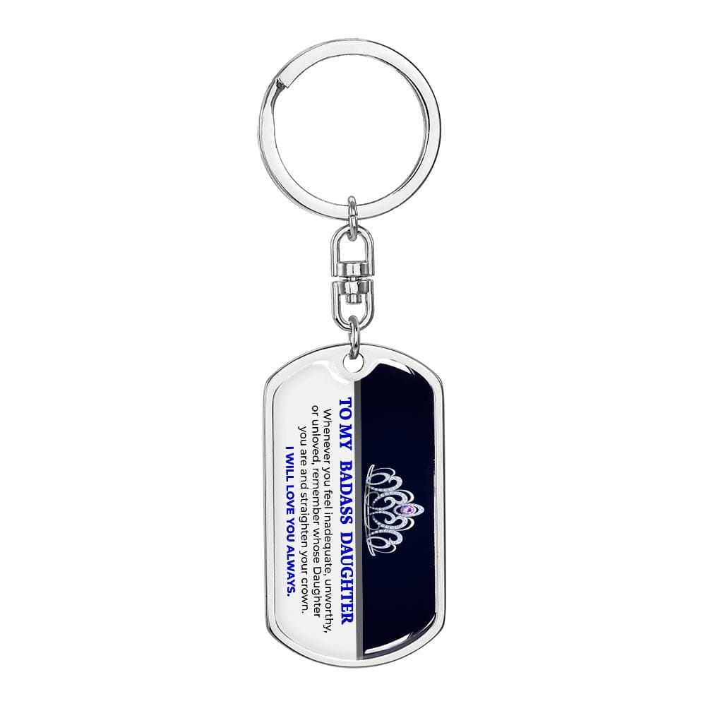 [Almost Sold Out]To My Daughter-Custom Dog Tag Keychain