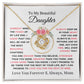 Daughter Love Knot Necklace Forever & Always Mom Pink