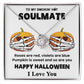 Collar de nudo de amor de calabaza dulce alma gemela